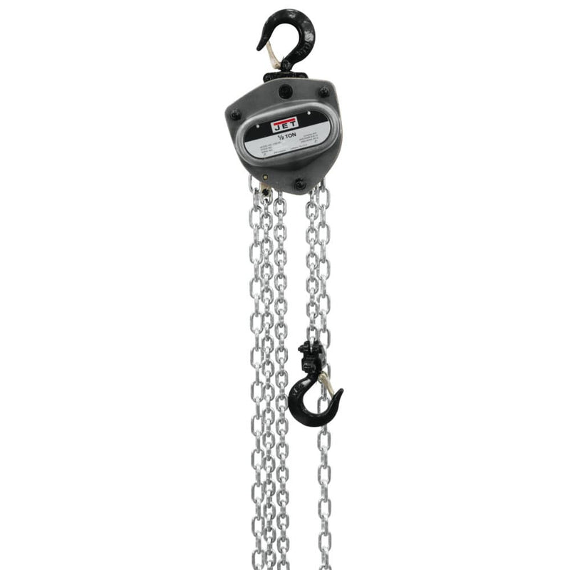 Jet JT9-205120 L-100-50WO-20 1/2-Ton Hand Chain Hoist 20' Lift, Overload Protection