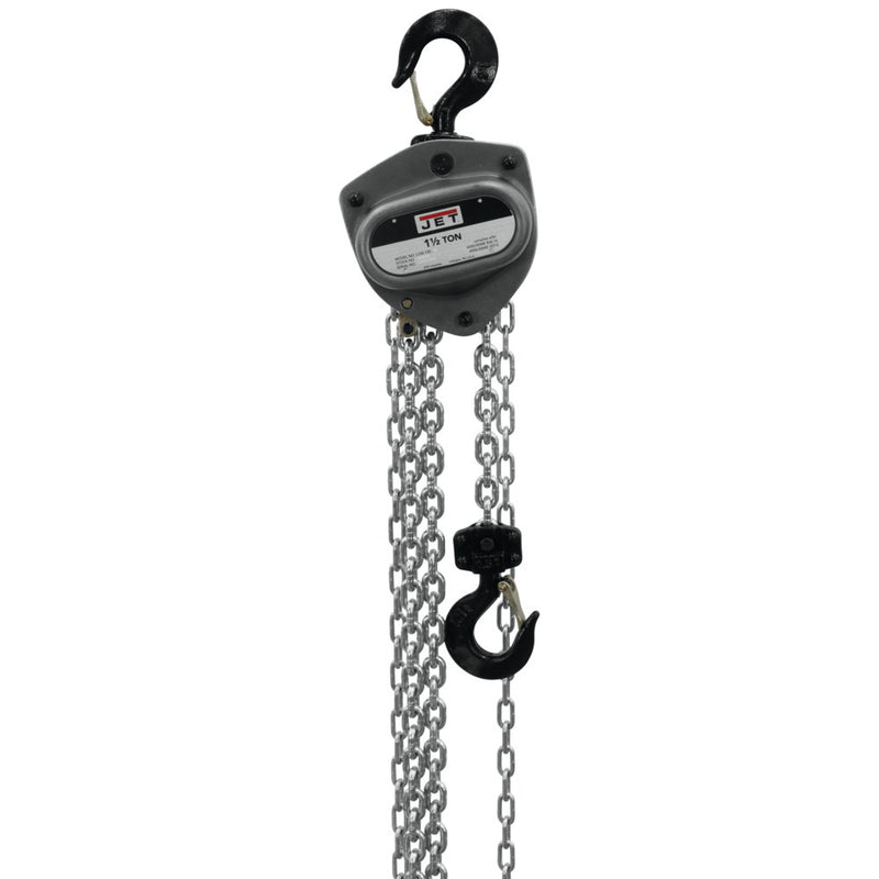 Jet JT9-201130 L-100-150WO-30 1.5-Ton Hand Chain Hoist 30' Lift, Overload Protection