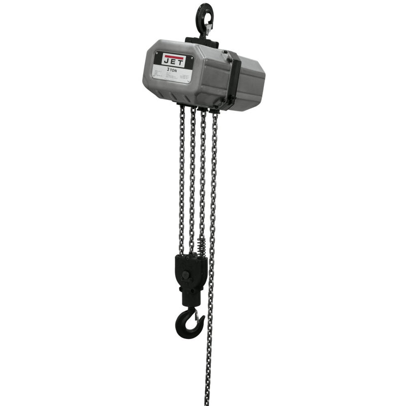 Jet JT9-312000 3SS-1C-20, 3-Ton Electric Chain Hoist 1-Phase 20' Lift