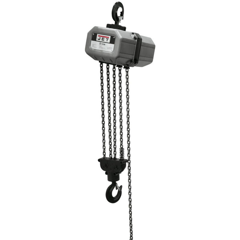 Jet JT9-511000 5SS-1C-10, 5-Ton Electric Chain Hoist 1-Phase 10' Lift