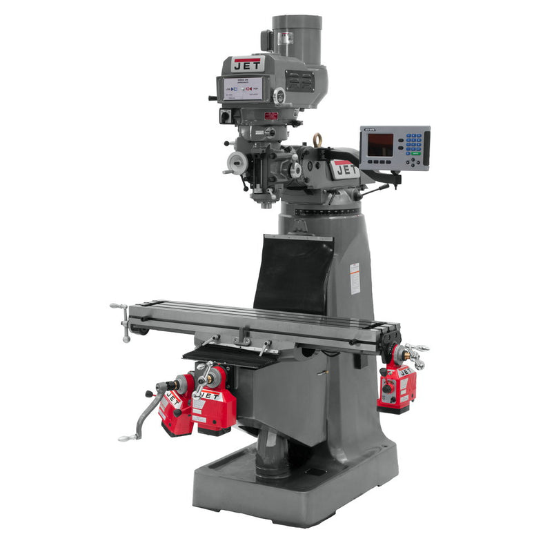 Jet JT9-690141 JTM-4VS Mill, 3-Axis ACU-RITE 200S DRO (Quill), X Y Z-Axis Powerfeed