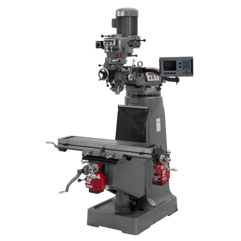 Jet JT9-690157 JTM-2 Mill, 3-Axis ACU-RITE 200S DRO (Quill), X and Y-Axis Powerfeed