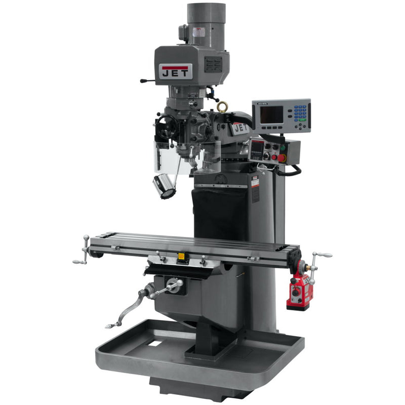 Jet JT9-690525 JTM-949EVS Mill With 3-Axis Acu-Rite 200S DRO (Knee) With X-Axis Powerfeed