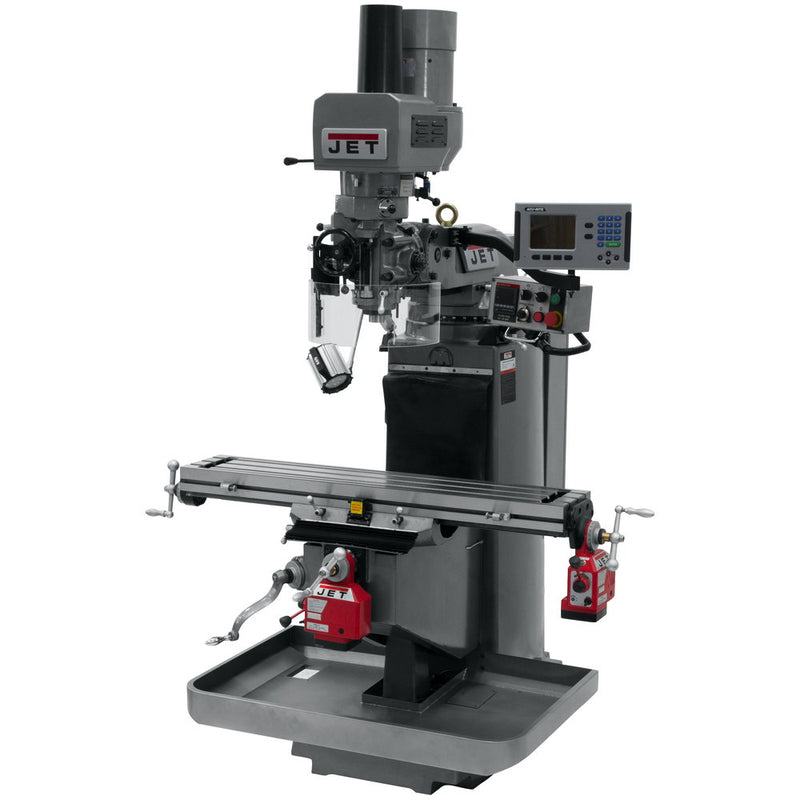 Jet JT9-690533 JTM-949EVS Mill With 3-Axis Quill, Acu-Rite 200S, X & Y Powerfeeds, Air Powered Draw Bar