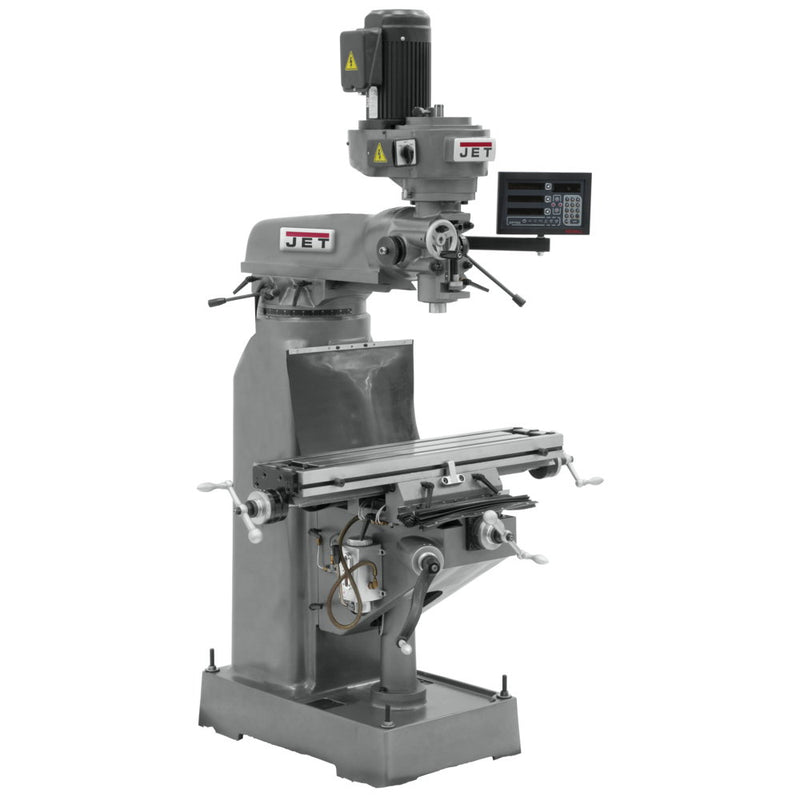 Jet JT9-691185 JVM-836-3 Mill, 3-Axis Newall DP700 DRO (Quill) With X-Axis Powerfeed