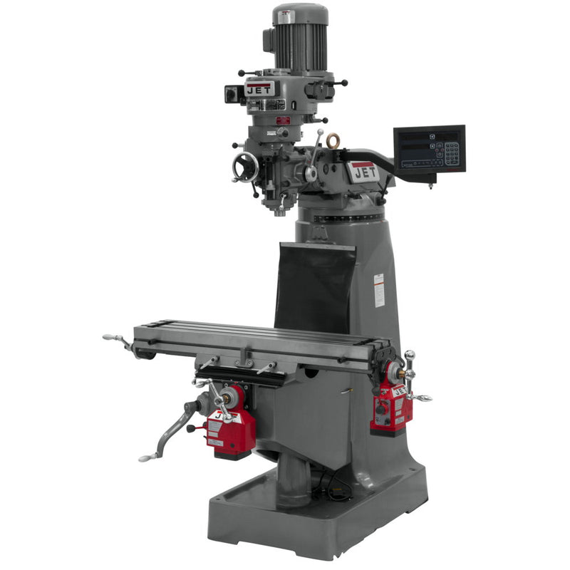 Jet JT9-691192 JTM-1 Mill, 3-Axis Newall DP700 DRO (Quill), X and Y-Axis Powerfeed